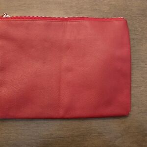 Theory Red Leather Clutch